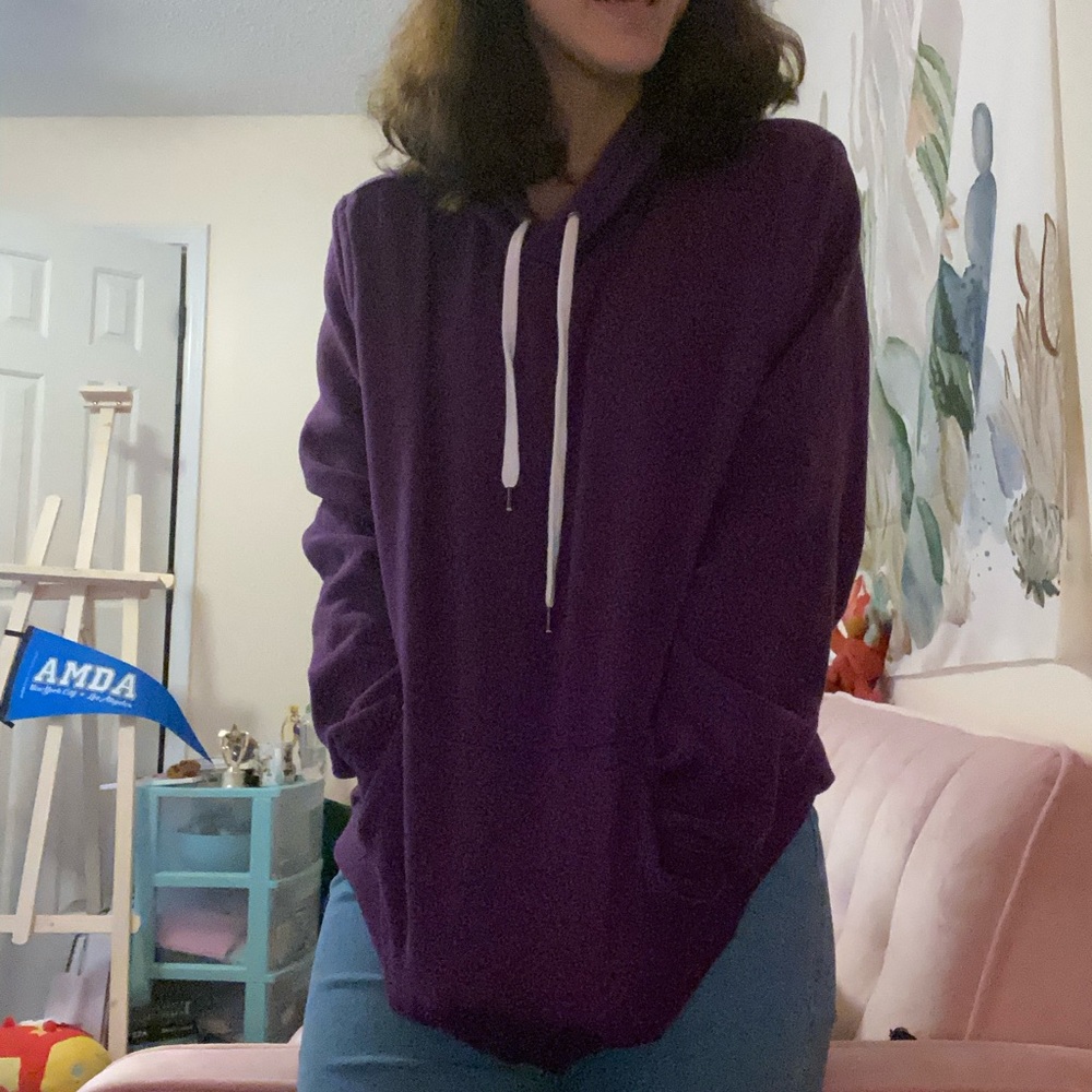 Comfy purple sweatshirt!